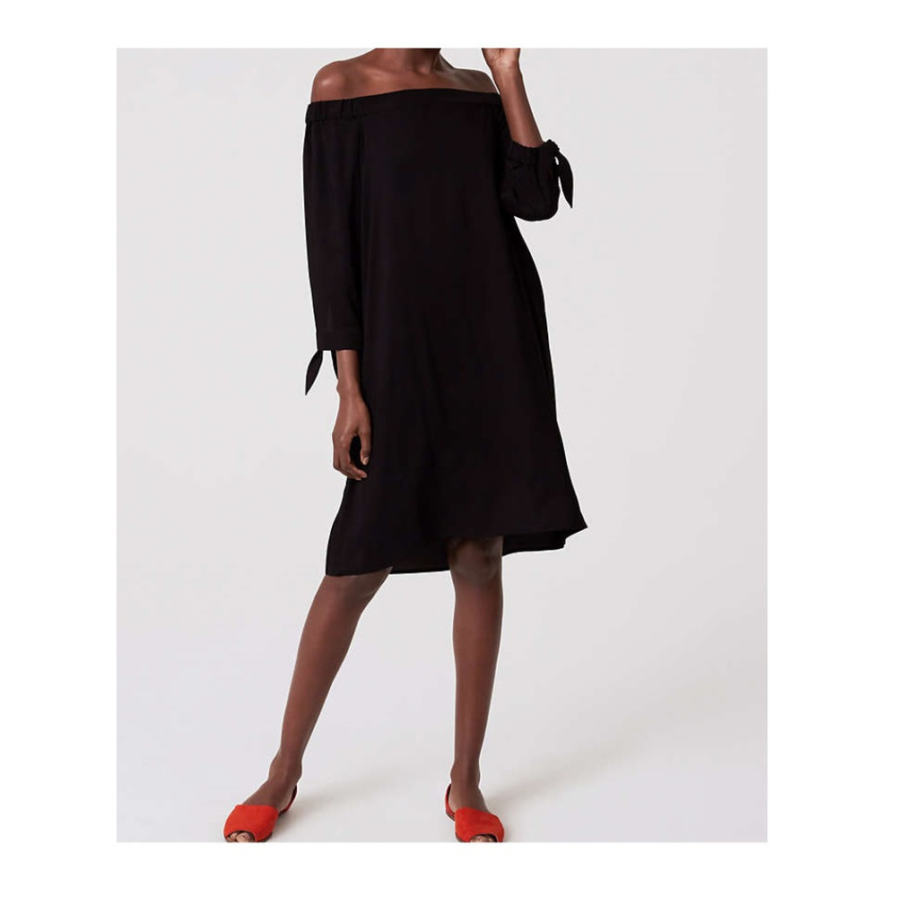 LOFT Tie Off the Shoulder Dress